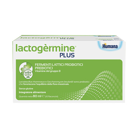 Humana Lactogermine Plus Integratore di Fermenti Lattici 10 Flaconi