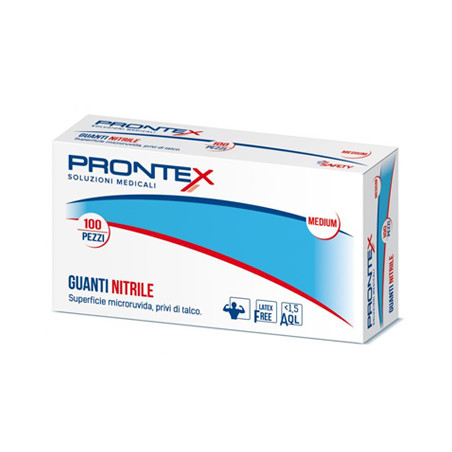 GUANTO PRONTEX NITRILE MISURA MEDIA 7/8 SENZA POLVERE