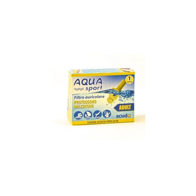 FILTRO AURICOLARE PER ADULTO EARPLUG SCUDO AQUASPORT 2 PEZZI