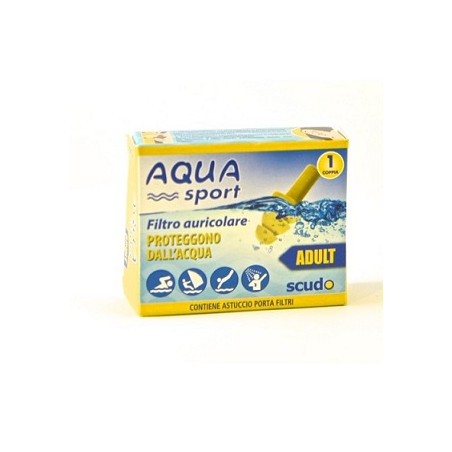 FILTRO AURICOLARE PER ADULTO EARPLUG SCUDO AQUASPORT 2 PEZZI