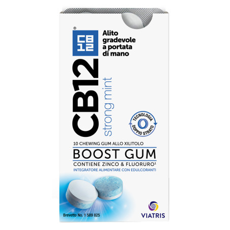 CB12 Boost Menta Forte Senza Zucchero 10 Chewing-Gum