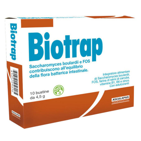 Confezione da 10 bustine di Biotrap Integratore per il benessere intestinale