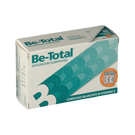 Confezione da 40  compresse di Betotal classico integratore di vitamine del gruppo B