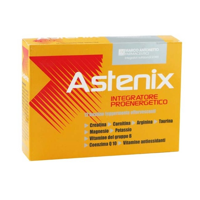 Confezione da 12 bustine di Astenix integratore per aumentare la performance energetica