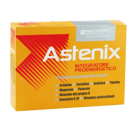 Confezione da 12 bustine di Astenix integratore per aumentare la performance energetica