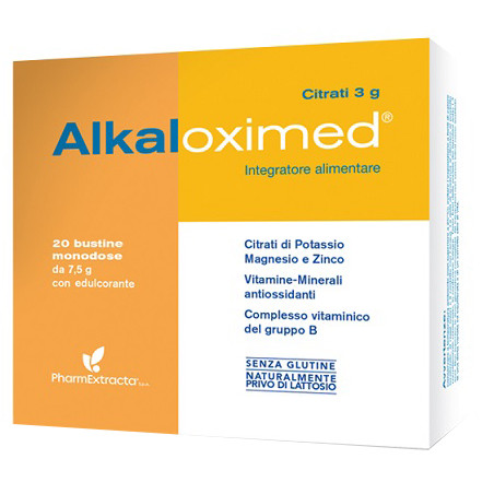 Confezione da 20 bustine di Alkaloximed Integratore contro la stanchezza e la spossatezza