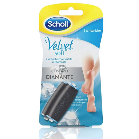 Dr Sholl Velvet Soft Ricariche Roll Con Cristalli Di Diamante 2 Ricambi