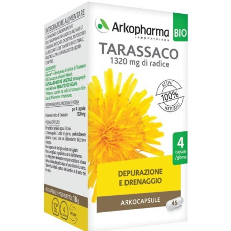 Arkopharma Tarassaco Arkocapsule Integratore Alimentare 45 Capsule