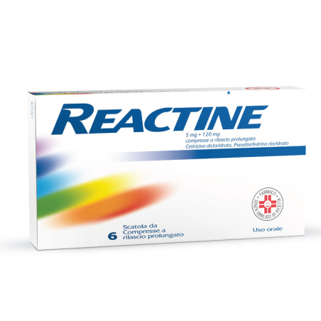 REACTINE*6CPR 5MG+120MG RP