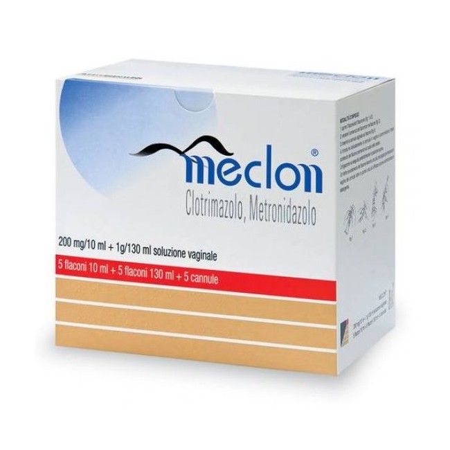 Meclon 200 mg/10 ml + 1 g/130 ml Soluzione Vaginale 5 Flaconi