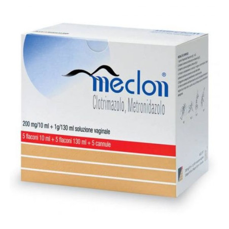 Meclon 200 mg/10 ml + 1 g/130 ml Soluzione Vaginale 5 Flaconi