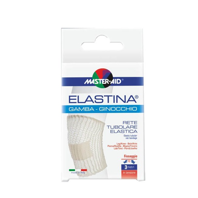 RETE TUBOLARE ELASTICA IPOALLERGENICA MASTER-AID ELASTINA GAMBA/GINOCCHIO 3 MT IN TENSIONE CALIBRO 5 CM