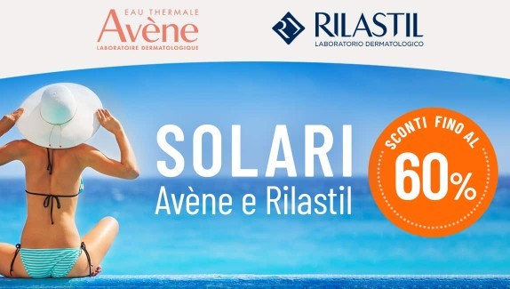 Solari Avène e Rilastil fino al 60% di sconto